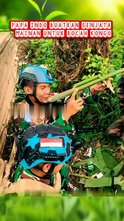 Reaksi anak kongo dibuatkan sen jata oleh pasukan Garuda #abdinegaraid #komando #tni#prajurittangguh
