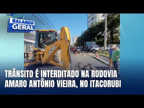 Rodovia Amaro Antônio Vieira é interditada no Itacorubi, em Florianópolis
