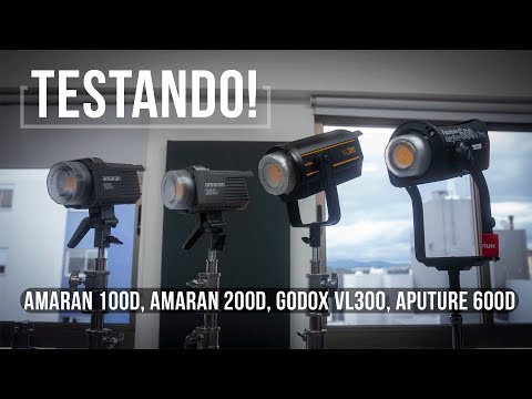 Aputure 100D, 200D, Godox VL300D e Aputure 600D - Um breve comparativo!