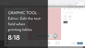 GRAPHIC TOOL - Editor: Edit the text field when printing labels ls