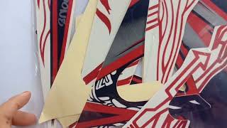Striping Stiker Lis Standar Motor suzuki satria f 150 2011 putih hitam Striping Stiker Lis Standar Motor suzuki satria f 150 2011 putih hitam