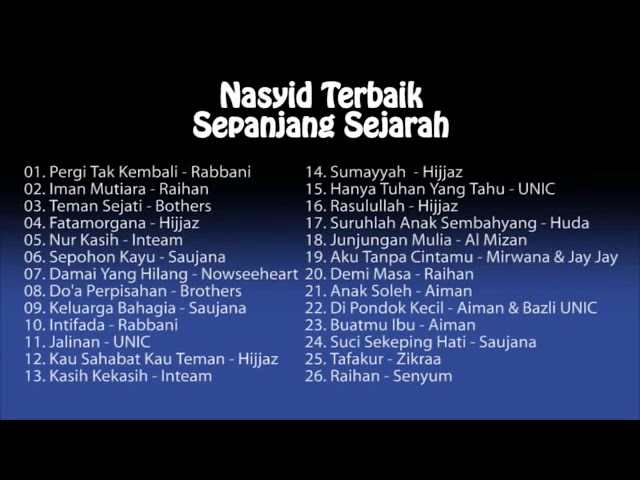 kumpulan lagu nasyid terbaik