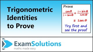Trigonometric Identities to Prove | ExamSolutions