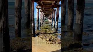 Beneath the pier, exploring the quiet side of the ocean. #victoria #australia #relaxation #ocean