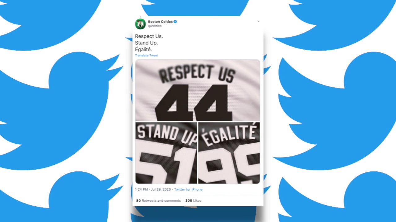 The Celtics Unveil Social Justice Messages On Jerseys