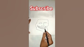 Troll face drawing ||Drawing troll face  || Troll face speed Drawing |Trollface #trending #trollface
