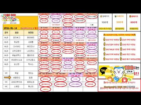 아르마다 [6월 15일 북중미월드컵, MLB, 해외축구, 믈브, 스포츠분석]