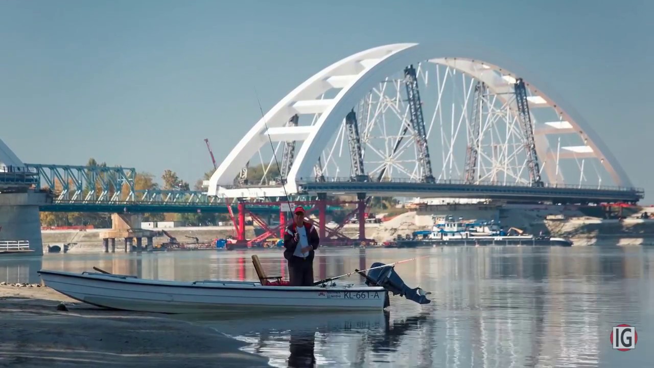 Novi Zezeljev most, navlačenje velikog luka / Launching of a bridge span