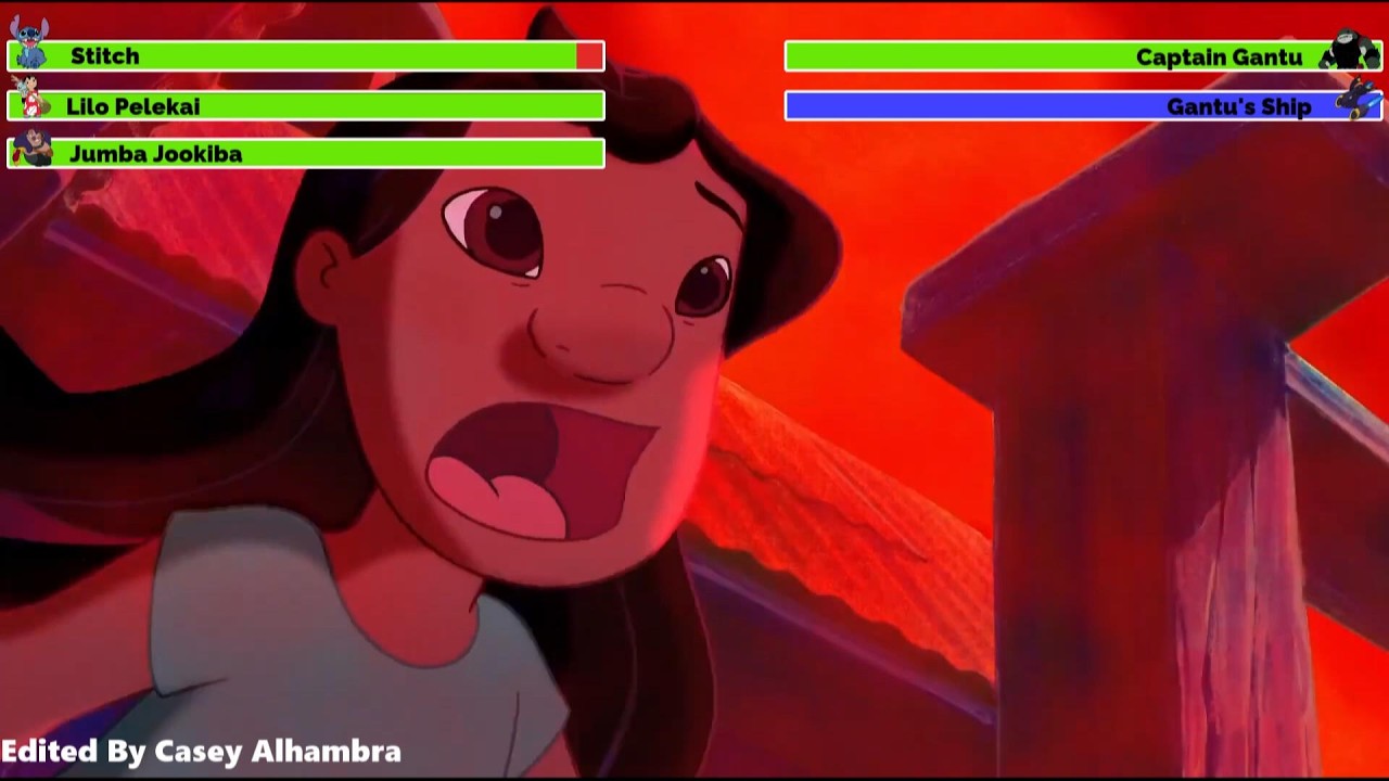 Stitch! The Movie (2003) Space Battle with healthbars