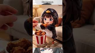 Baby edmin got to eat fried chicken today. #arknightsendfield #gryphline #cute #gugugaga