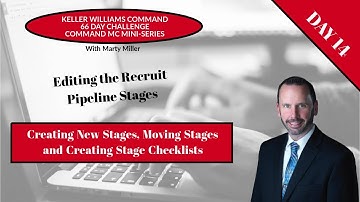 KW 66 Day CommandMC Day 14 - Edit Stages - New Stage, Move Stage, Creating Checklists