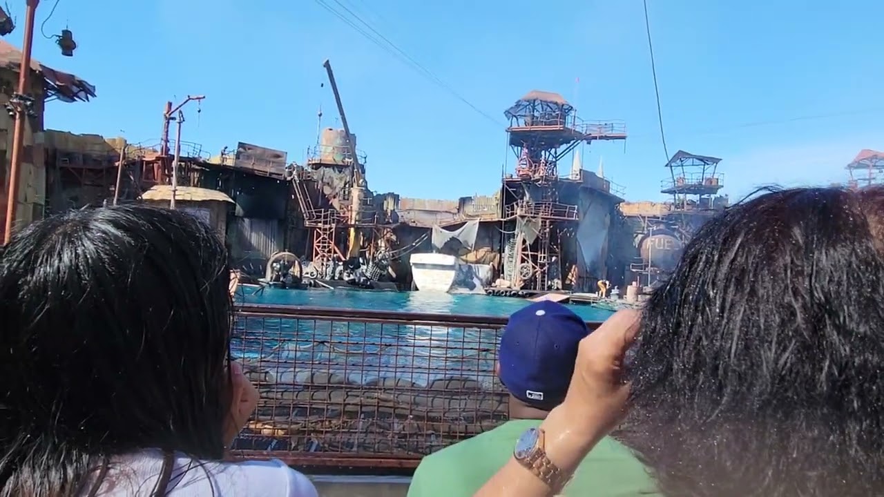 WE WATCHED "WATERWORLD" AT THE UNIVERSAL STUDIO IN HOLLYWOOD