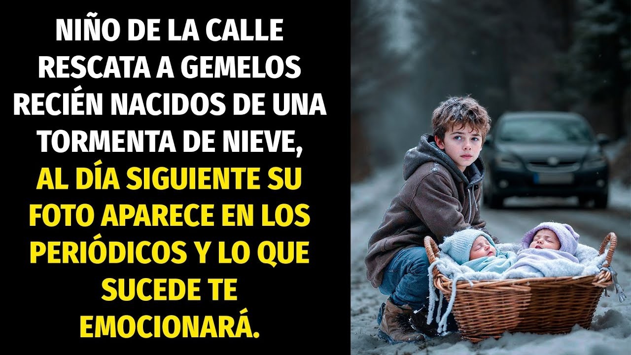NIÑO DE LA CALLE RESCATA A GEMELOS RECIÉN NACIDOS DE UNA TORMENTA DE NIEVE — Y ENTONCES DESCUBRE...
