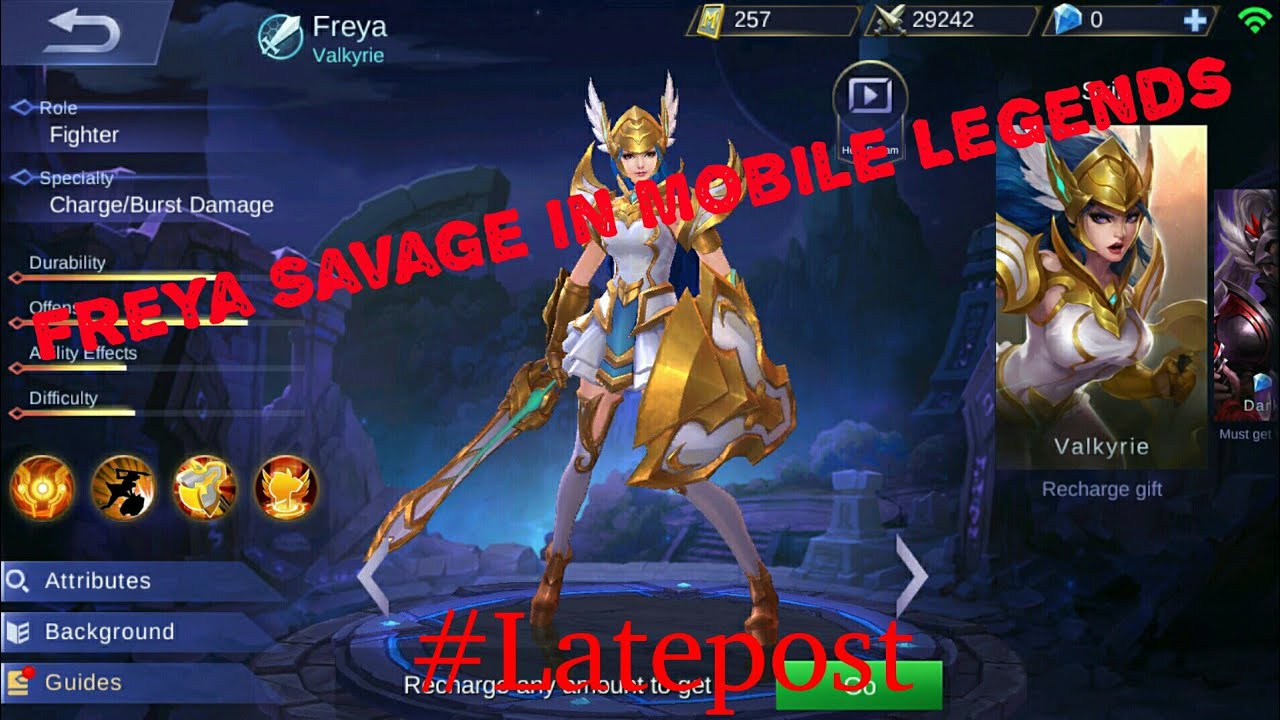 Freya Savage in Mobile Legends | Latepost