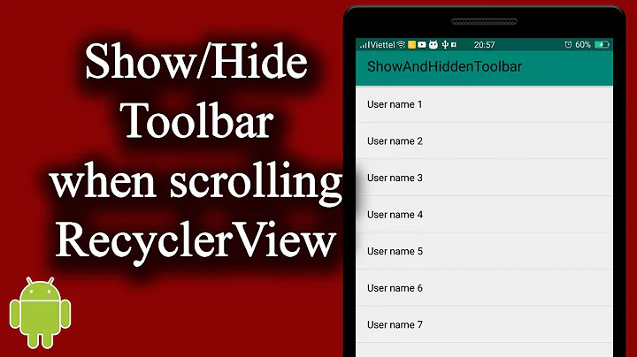 How to show/hide Toolbar when scrolling RecyclerView - [Android Animations - #07]