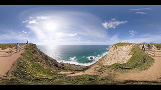 360° STOCK VIDEO 4K | Cabo Da Roca Lower Cliff | Atmosphaeres