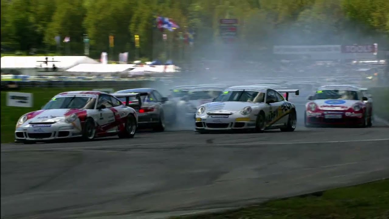 Karlskoga 2009 Carrera Cup Race 2 Start [AI Upscaled]