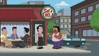 Italian guy and a black woman - Family guy