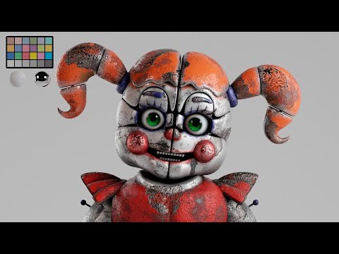 Circus Baby (3D Character - 360º Turntable Animation)