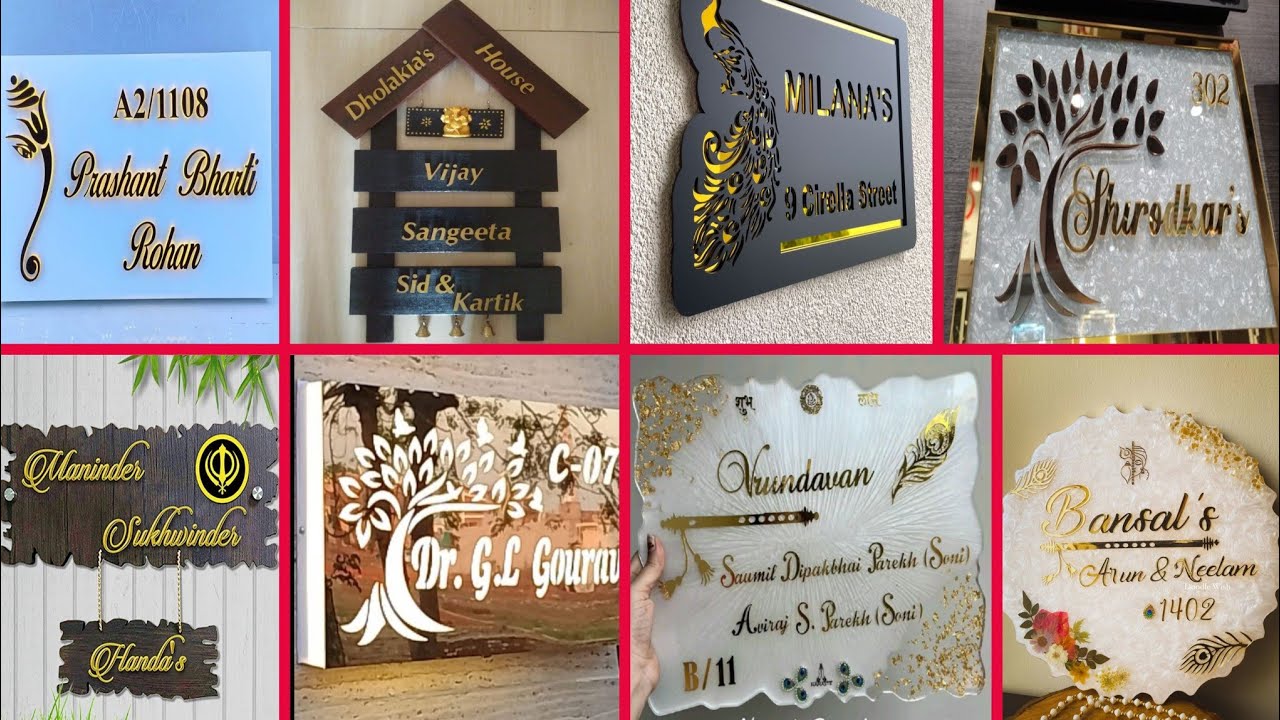 Top 20+ name plate  idea for home || Fancy name plate for home || Beautiful name plate for home