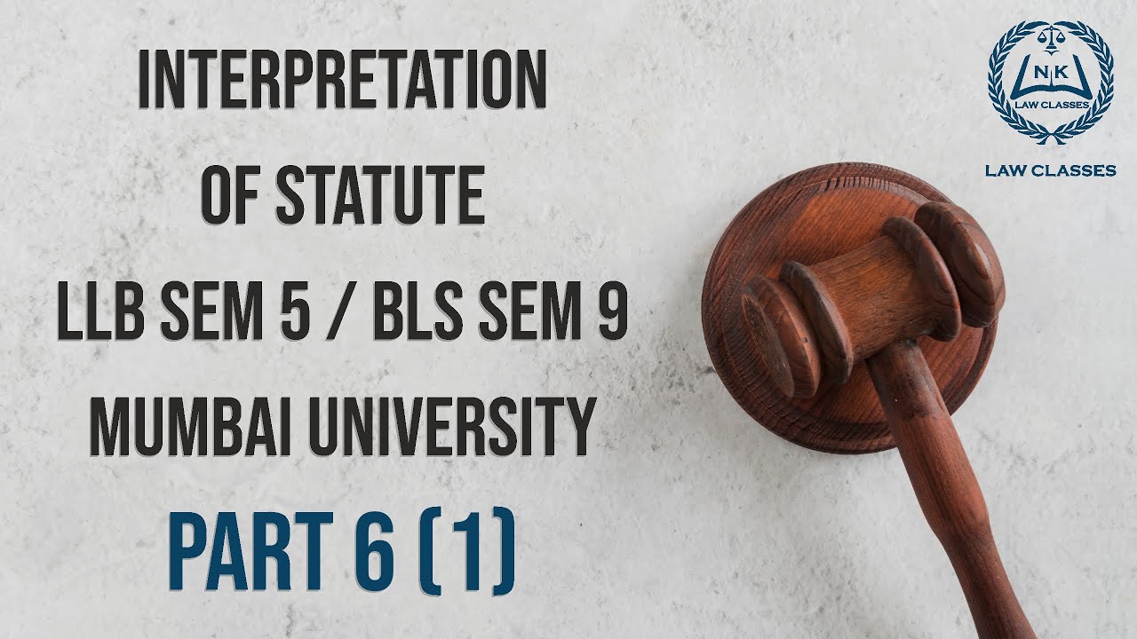 Interpretation of Statute Part 6(1) External Aids Dictionary