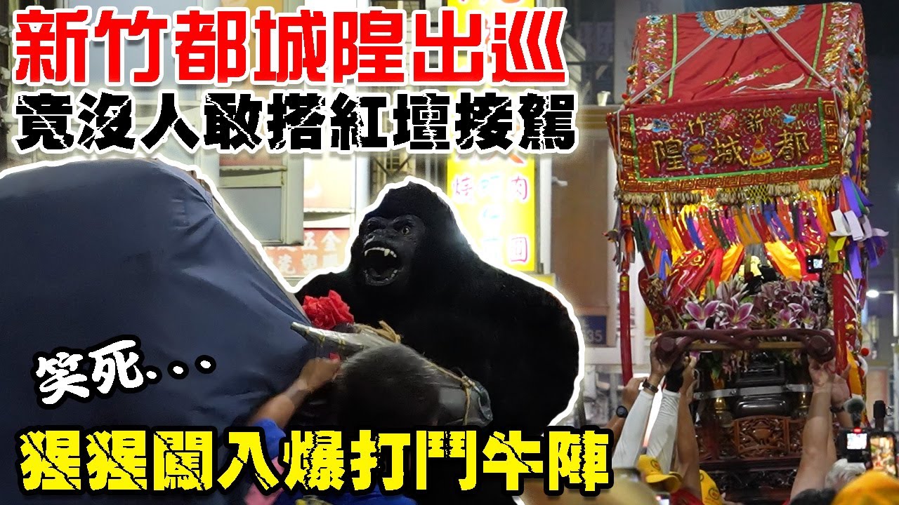 【蔡淘貴跑廟會】EP218 80幾陣拍到腳軟…城隍爺出巡竟沒人敢搭紅壇接駕??入廟前黑猩猩闖入爆打鬥牛陣…還有小姐姐涼水車令人難忘!