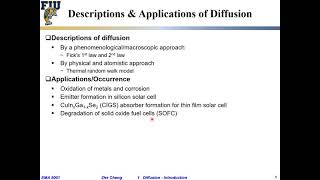 EMA5001 L01-03 Descriptions applications characteristics of diffusion