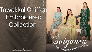 Saiyaara By Tawakkal Chiffon Embroidered Collection With Chiffon Embroidered Dupatta Dyed 0305140...
