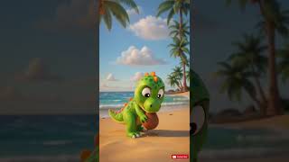 Crab &amp; Thirsty Dino 🦖 | Short story | Dino Park #cartoon #shorts #animation #friends #crab #ai #kids