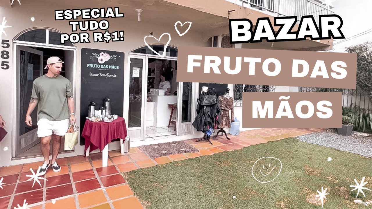 BAZAR FRUTO DAS MÃOS | primeiro brechó de armarinhos que fui na vida!!! | roupas, calçados por R$1