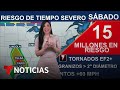 Unas 15 millones de personas están bajo riesgo de tiempo severo | Noticias Telemundo