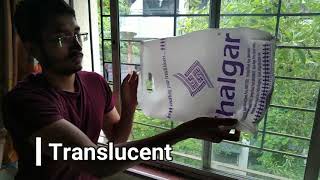 Transparent, Translucent and Opaque Objects