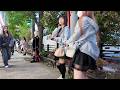 Tokyo - Girls lined up in Akihabara on a Golden Week evening (May 5, 2025)