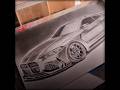 BMW charcoal sketch #art #sketch #BMW #shorts #drawing