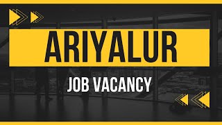 Ariyalur Job Vacancy| Latest Job Update | All Types of Job Available | Job Chat