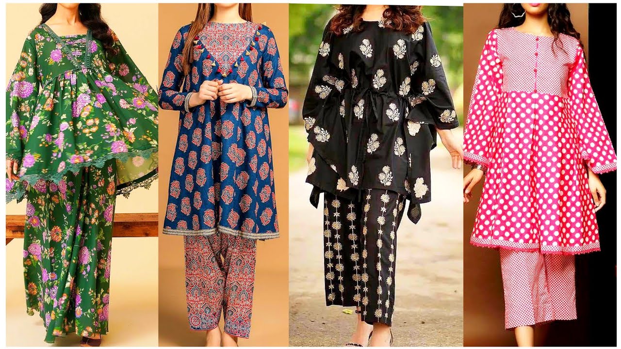 Most Beautiful 2026 Eid Printed Two Piece Suit | latest New Kurti | Long & Short Shirts Collection
