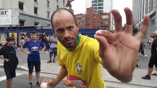 Fabio Teixeira from Sao Paolo with his entertaining street show