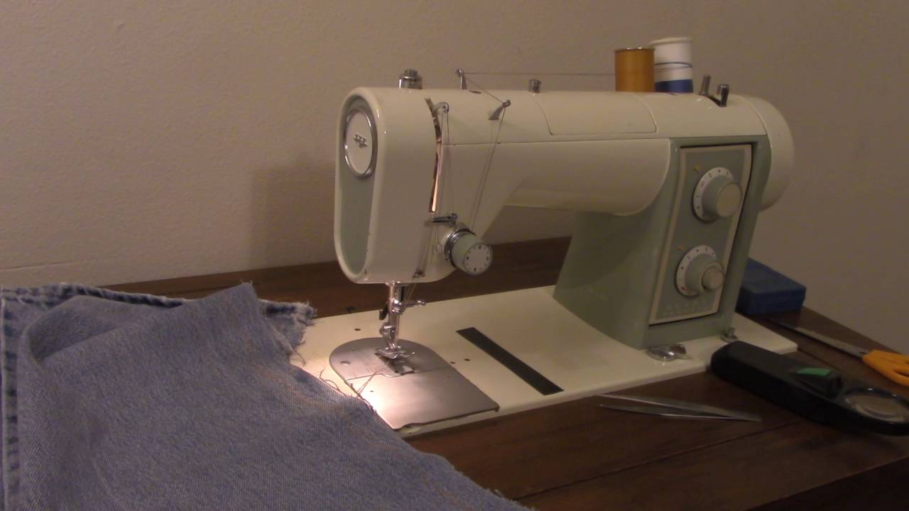 sewing machine for sale , [double needle sewing demo] Kernmore model 158.161