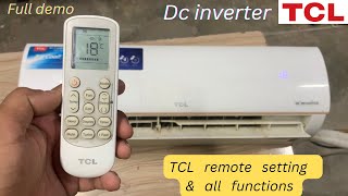 TCL inverter ac remote all functions || tcl ac remote setting & all functions Urdu & Hindi