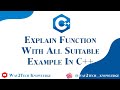 What is Functions with Example in C++| Call Function | Create Function multiple parameter & Argument