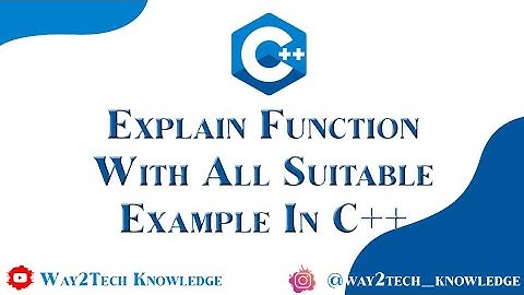 What is Functions with Example in C++| Call Function | Create Function multiple parameter & Argument