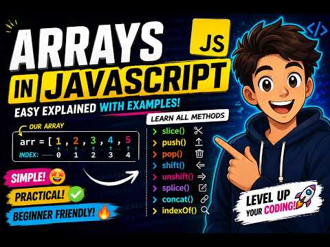 JavaScript Arrays for Beginners 🔥 | Easy JS Array Methods Tutorial for Teens | JS Arrays with Fun!