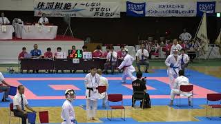 2018IH 空手道 男子 個人組手3回戦 池澤 日本航空(山梨県) 対 田村 芦北(熊本県)