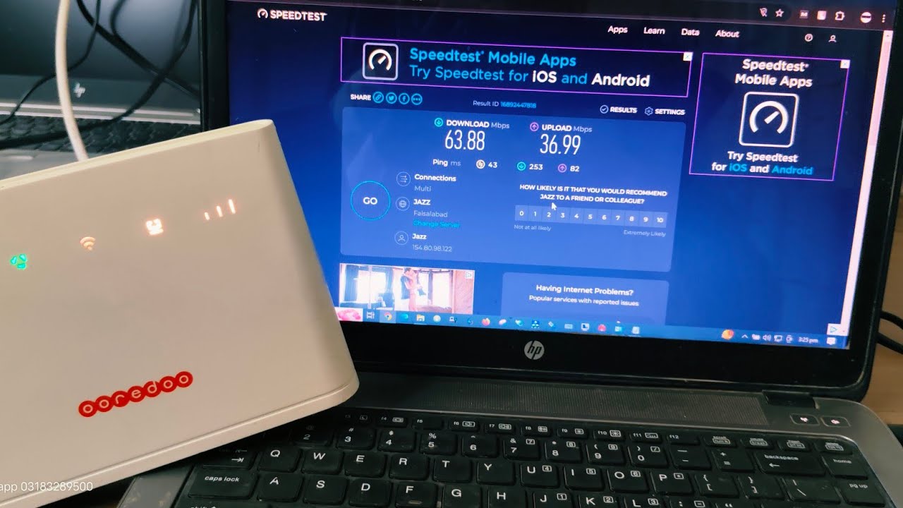 Huawei Router Speed Huawei B310 150mbps router speed test and review with external 30dbi ...
