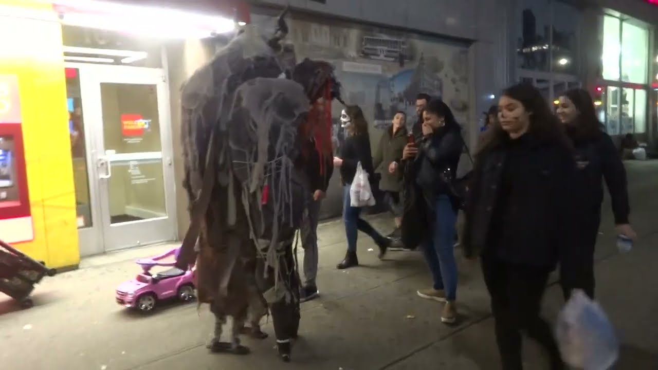 Just Monster walking on New York City streets