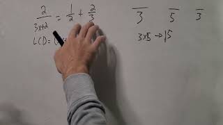 Solve for X in Fractions using LCD (Advanced Algebra Practice) [Review LCD and Cross Multiply] #math