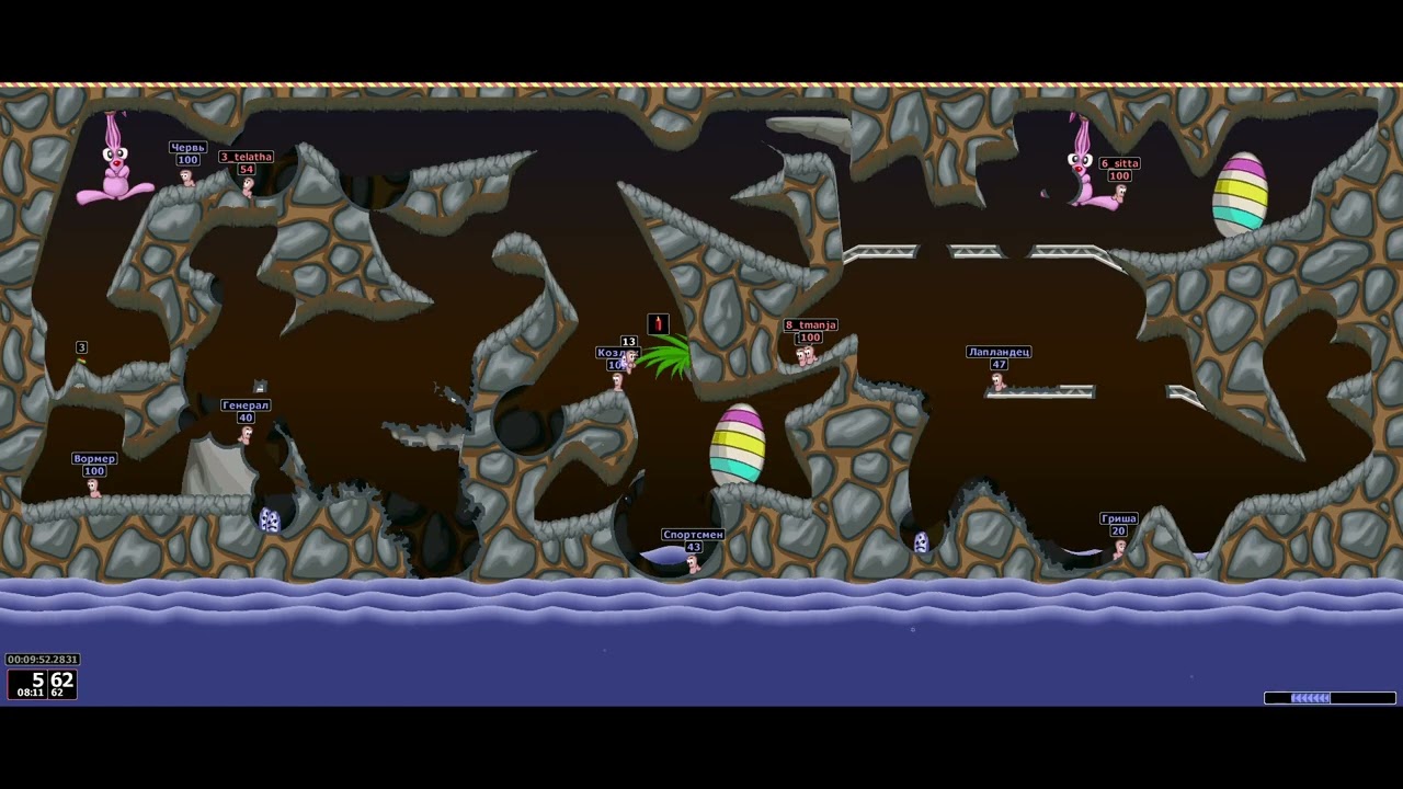 Worms Armageddon. Легендарная битва Фада с Джонмиром в 2014! Не поделили территорию!