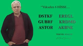 BIST30  (6 yükselen hisse) HİSSE İNCELEMESİ ....#dstkf #eregl  #gubrf #krdmd #akbnk #astor