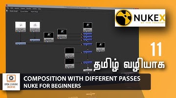 Nuke for Beginners | Composition with different passes in Nuke | Lesson 11/14 | Tamil Tutorial
