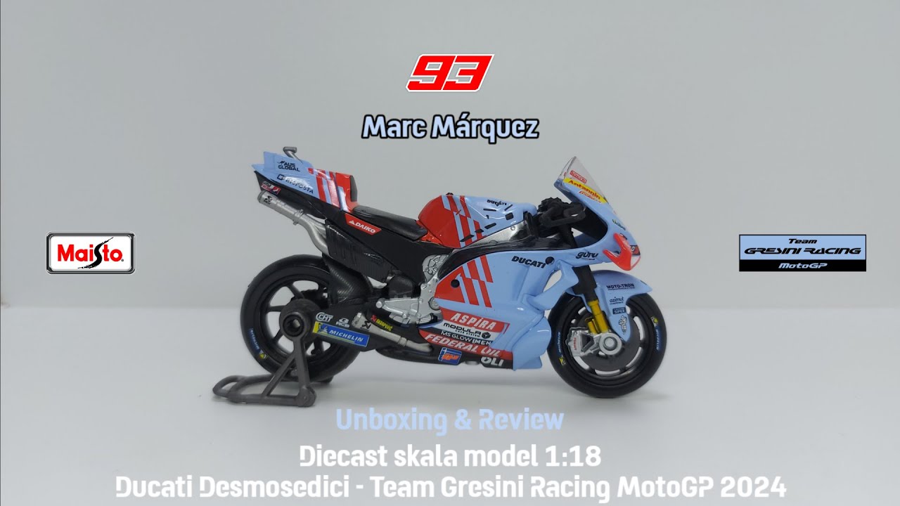 Diecast Ducati Desmosedici Team Gresini Racing MotoGP 2024 Marc Marquez Skala 